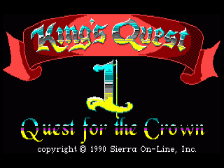 King's Quest: Quest for the Crown title screen for Amiga